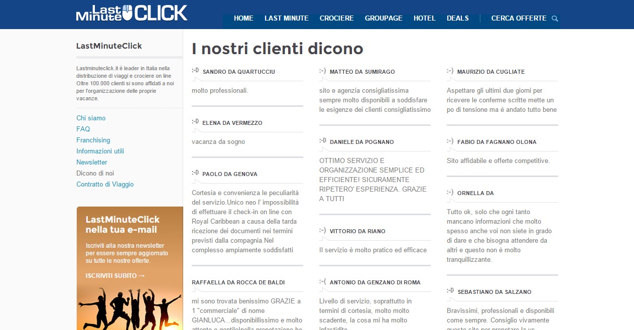 Lastminuteclick opinioni