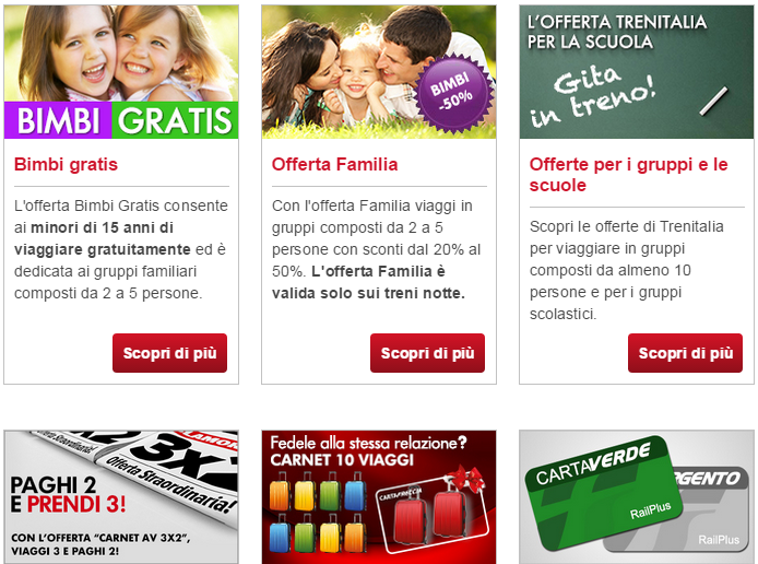 Trenitalia offerte speciali 2015