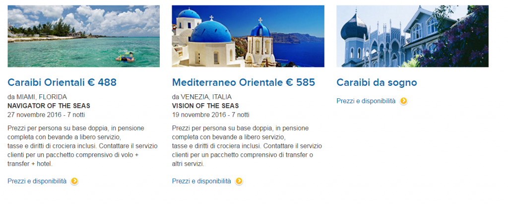 royal caribbean offerte