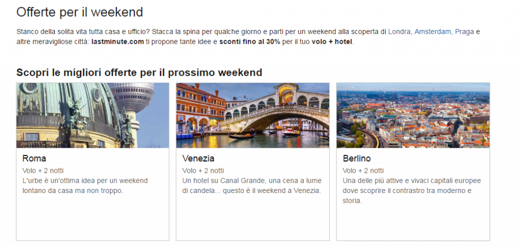 lastminute.com weekend