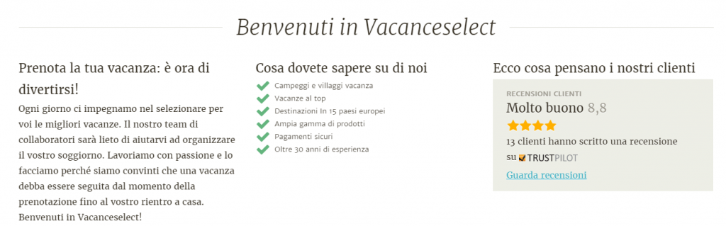 opinioni di vacanceselect