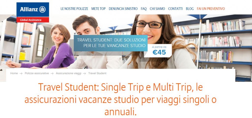 allianz assicurazioni vacanza studio