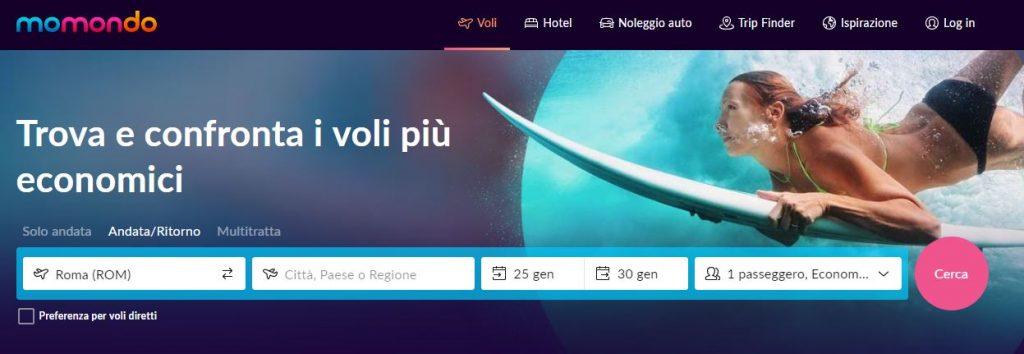 momondo voli e hotel