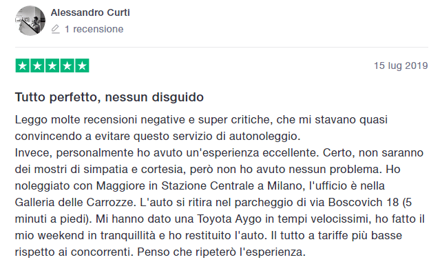 maggiore opinioni