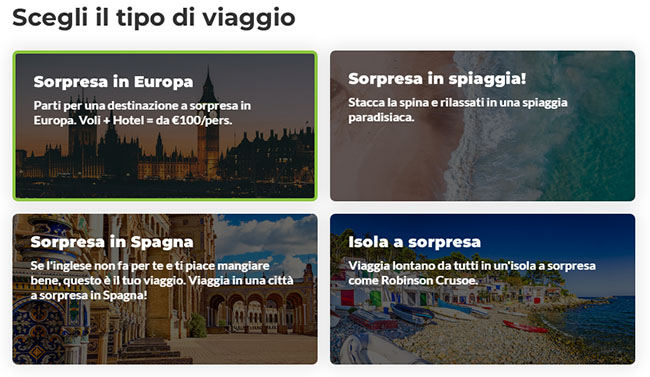 viaggi a sorpresa low cost