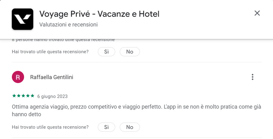 Voyage Privé opinioni