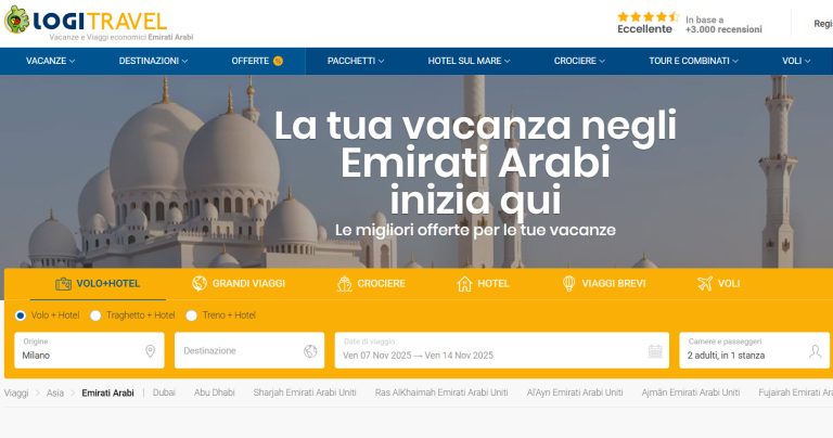 offerti di viaggi Emirati Arabi Uniti Gennaio