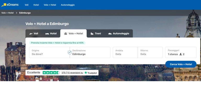 Pacchetti Volo Hotel Edimburgo