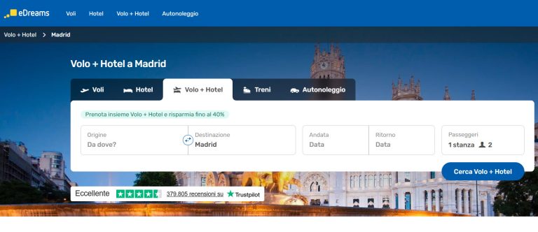 Pacchetti Volo Hotel Madrid
