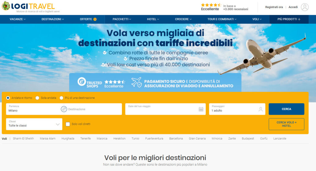 Migliori siti volo e hotel