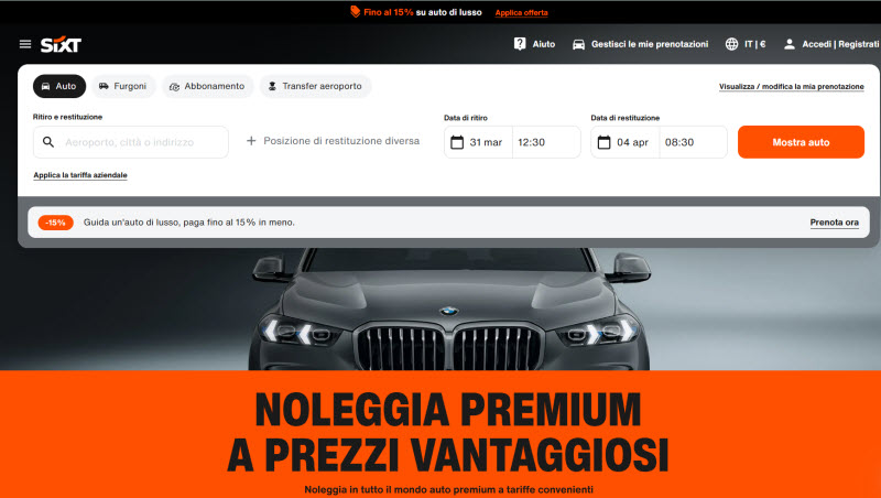 Sixt autonoleggio